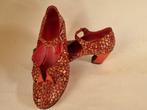 Originele Jan Jansen schoenen, bewerkt rood leer, maat 37, Jan Jansen, Ophalen of Verzenden, Schoenen met hoge hakken, Gedragen