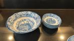 STAFFORDSHIRE LIBERTY BLUE fruit/desertset +taartstel. IZGS, Ophalen of Verzenden, Zo goed als nieuw, Bord(en), Overige stijlen