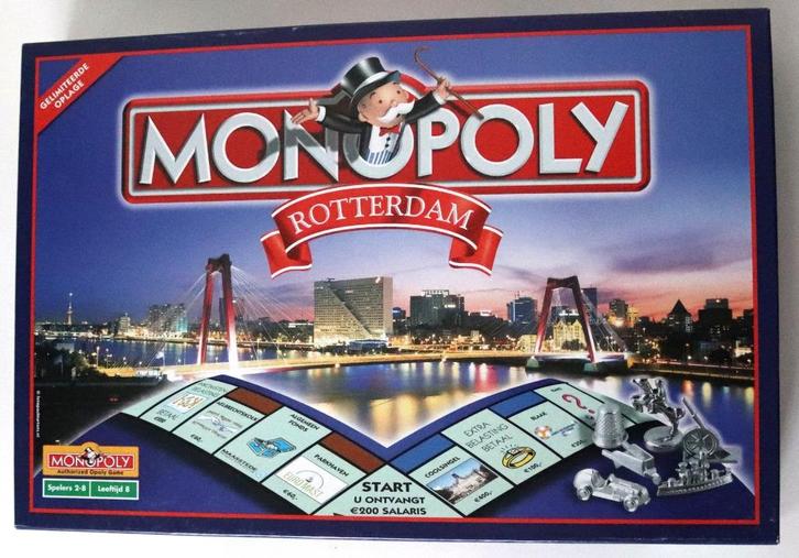 Monopoly Rotterdam- Gelimiteerde Oplage - 2001, Hobby en Vrije tijd, Gezelschapsspellen | Bordspellen, Zo goed als nieuw, Een of twee spelers