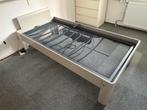 Prachtig Auping Auronde elektrisch bed, zandkleurig grijs, Huis en Inrichting, Slaapkamer | Bedden, Ophalen, Overige materialen