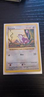 Rattata Base Set Shadowless Pokémonkaart, Ophalen of Verzenden, Gebruikt, Losse kaart
