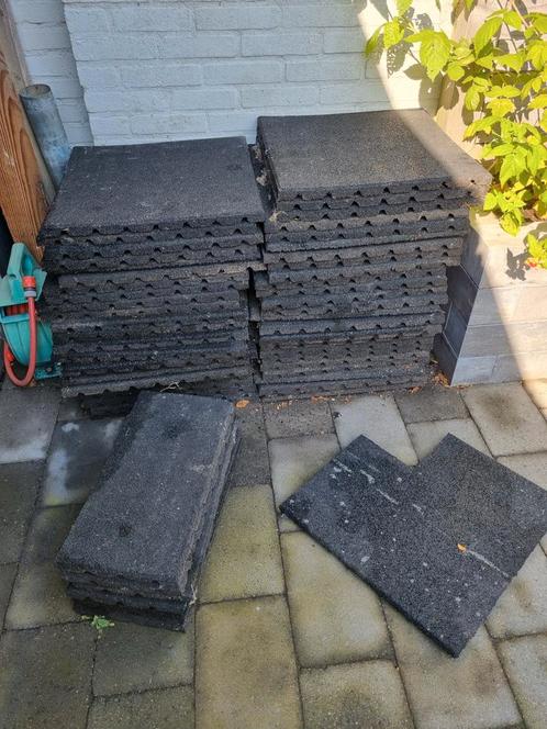 Rubberen Tegels - Sport/Speeltuin/Terras, Tuin en Terras, Palen, Balken en Planken, Gebruikt, Overige typen, Minder dan 180 cm