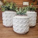 bloempotten 3 stuks PTMD, Ophalen, Rond, Minder dan 25 cm