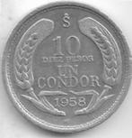 10  pesos  1958  Chili. km.  181, Postzegels en Munten, Munten | Amerika, Ophalen of Verzenden, Zuid-Amerika, Losse munt