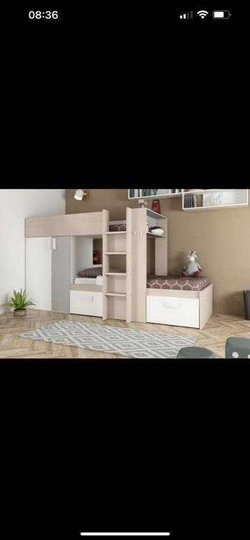 GRATIS OPHALEN Stapelbed 197 x 99 x 151 creme bruin  beschikbaar voor biedingen