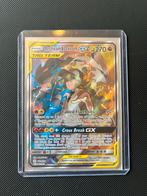 Reshiram & Zekrom GX Tag Team Pokemon Kaart, Ophalen of Verzenden, Gebruikt, Losse kaart, Foil