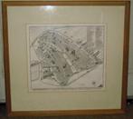 Map Plattegrond van Amsterdam 18e eeuw kopergravure, Antiek en Kunst, Kunst | Etsen en Gravures, Ophalen of Verzenden