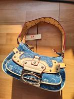 Vintage Gussaci Y2K denim handbag, Sieraden, Tassen en Uiterlijk, Ophalen of Verzenden, Nieuw, Overige kleuren, Handtas