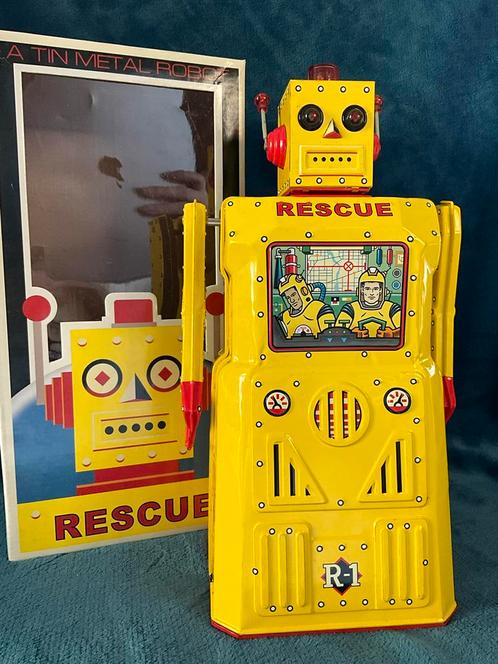 Antieke R1 Rescue robot in doos onbespeeld, Antiek en Kunst, Antiek | Speelgoed, Ophalen of Verzenden