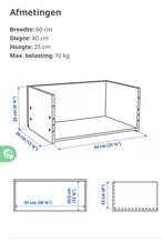 2x lade Hoogglans Wit - Besta Meubel, Huis en Inrichting, Ophalen, Minder dan 50 cm, Wit, Zo goed als nieuw