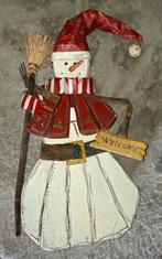 Kerstmis Groot houten sneeuwpop, Diversen, Kerst, Ophalen, Zo goed als nieuw