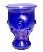 Schitterende Václav Štěpánek Blauw Iriserend TADPOLE Vaasje, Antiek en Kunst, Antiek | Glas en Kristal, Verzenden