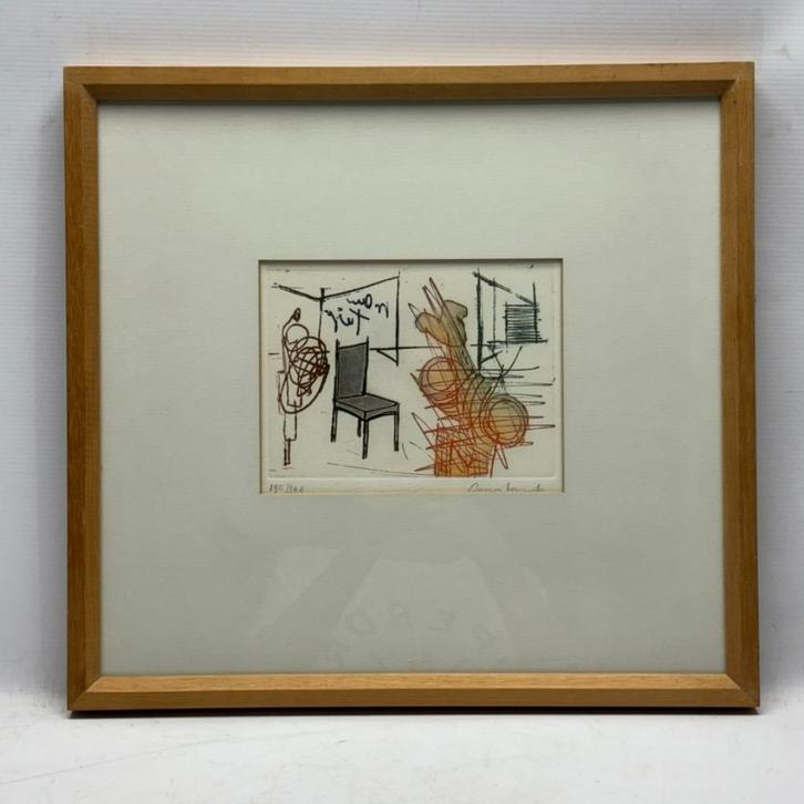 Constant (1920-2005) - 'de stoel II', Antiek en Kunst, Kunst | Etsen en Gravures, Ophalen of Verzenden