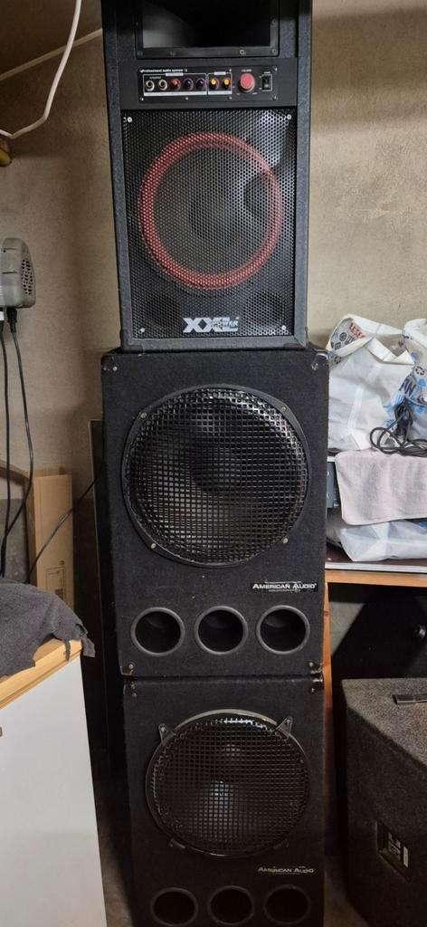 2 sub's en een actief topje., Audio, Tv en Foto, Karaoke-apparatuur, Gebruikt, Ophalen