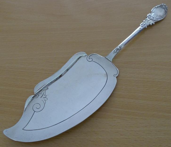 Zilver Visschep/vis serveer schep Jugendstil C Begeer 1896, Antiek en Kunst, Antiek | Bestek, Ophalen of Verzenden