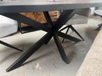 Magazijn leegverkoop eettafel ovaal zwart mangohout visgraat, Nieuw, Ophalen of Verzenden, Info@wkhome.nl, Argonweg 20 Amersfoort