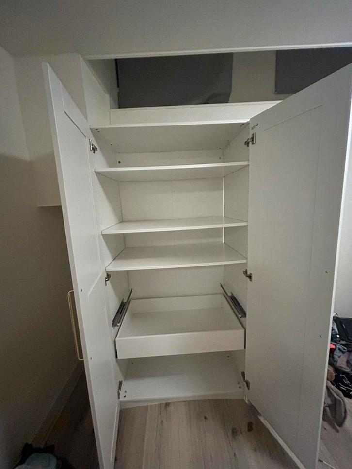 Ikea Pax Kast met gouden handgrepen, Huis en Inrichting, Kasten | Kledingkasten, Gebruikt, 200 cm of meer, 50 tot 100 cm, 50 tot 75 cm