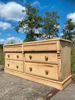 Stoer landelijk oud grenen kast ladekast dressoir, Antiek en Kunst, Ophalen