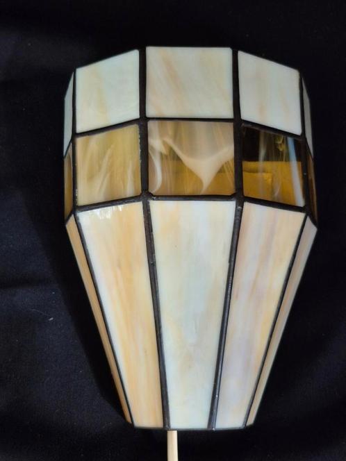 Wandlampen tiffany Ned light hoogte 20cm, Huis en Inrichting, Lampen | Wandlampen, Zo goed als nieuw, Glas, Ophalen of Verzenden