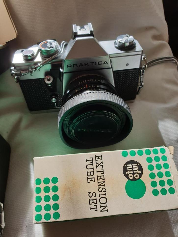 Praktica Spiegelreflex Camera met Accessoires, Audio, Tv en Foto, Fotocamera's Analoog, Gebruikt, Spiegelreflex, Overige Merken