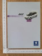 Peugeot 807, brochure 2002, Ophalen of Verzenden, Gelezen, Peugeot