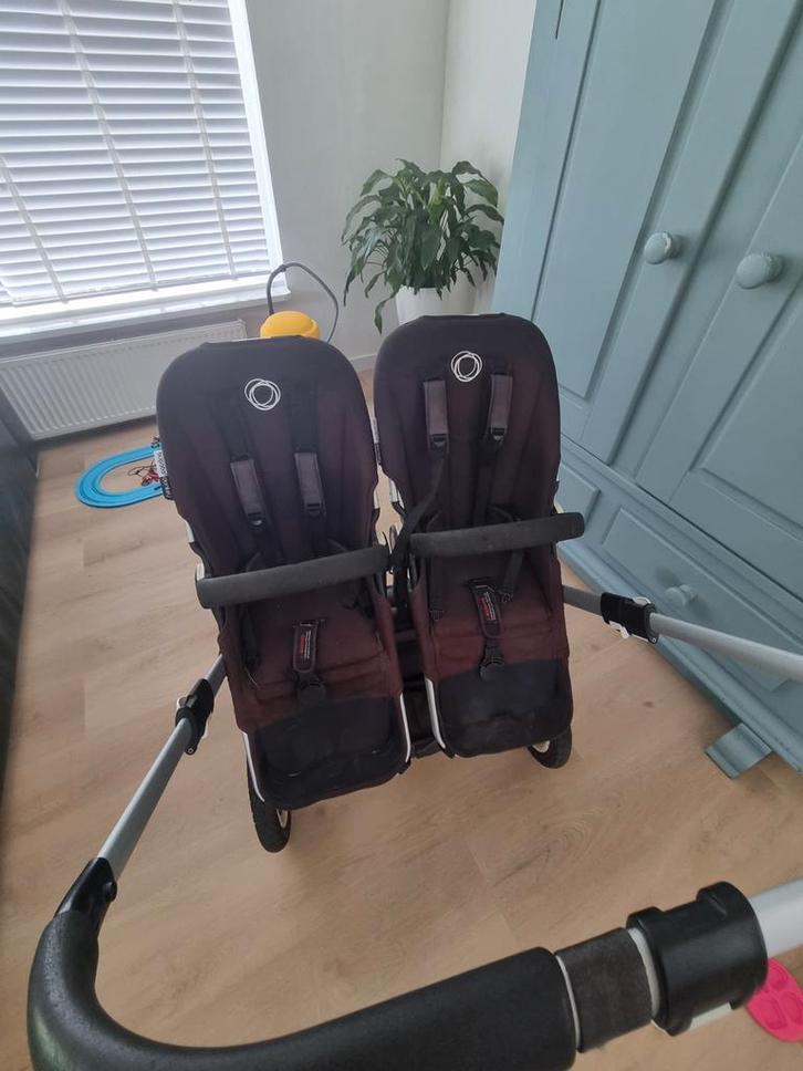 Bugaboo Donkey Duo, Kinderen en Baby's, Kinderwagens en Combinaties, Gebruikt, Kinderwagen, Bugaboo, Duowagen, Verstelbare duwstang