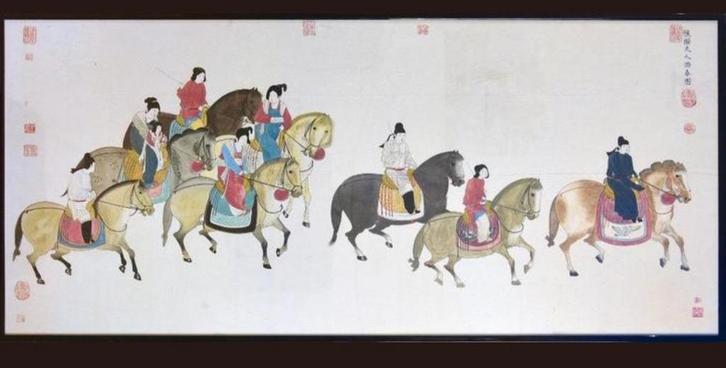 LENTE- UITSTAP op rijstpapier, ingelijst met zuurvrij papier, Antiek en Kunst, Kunst | Niet-Westerse kunst, Ophalen