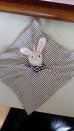 Knuffel konijn leka ikea wit gestreepte doek sjaaltje blauw, Nieuw, Konijn, Ophalen of Verzenden