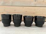 Nespressi kopjes 4x zwart, Huis en Inrichting, Keuken | Servies, Ophalen of Verzenden, Zo goed als nieuw, Overige stijlen, Kop(pen) en/of Schotel(s)