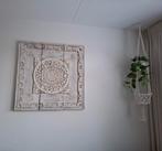 Mooie houten wandpaneel (3 delen) mandala beige, Huis en Inrichting, Woonaccessoires | Wanddecoraties, Ophalen