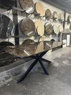 Deens ovale eettafel MOET WEG - emperador marmer - 180x90 cm, Overige materialen, Zo goed als nieuw, Vijf personen of meer, 150 tot 200 cm