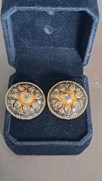 Vintage Clipoorbellen., Sieraden, Tassen en Uiterlijk, Oorbellen, Overige materialen, Gebruikt, Met strass, Ophalen of Verzenden