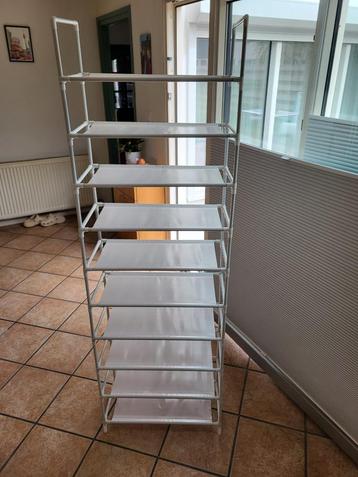 Te koop: Wit schoenenrek – ruimte voor 20 paar schoenen! beschikbaar voor biedingen