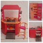 Barbie keuken met accessoires vintage Mattel 1986, Ophalen of Verzenden, Gebruikt