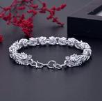 Nieuwe 925 zilveren armband met draak, Sieraden, Tassen en Uiterlijk, Armbanden, Ophalen of Verzenden, Nieuw, Zilver, Zilver