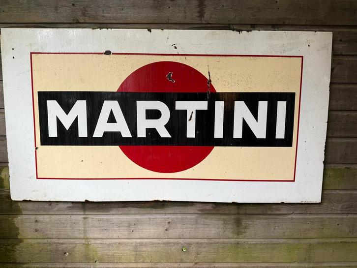 Emaille Martini Reclamebord - Vintage, Antiek en Kunst, Antiek | Emaille, Ophalen