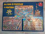 Jan van Haasteren 3x 1000, Ophalen, 500 t/m 1500 stukjes, Zo goed als nieuw, Legpuzzel