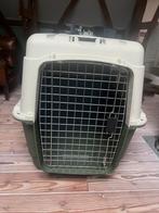 Honden transportbox/vliegtuig olijfgroen/beige, Ophalen, Zo goed als nieuw