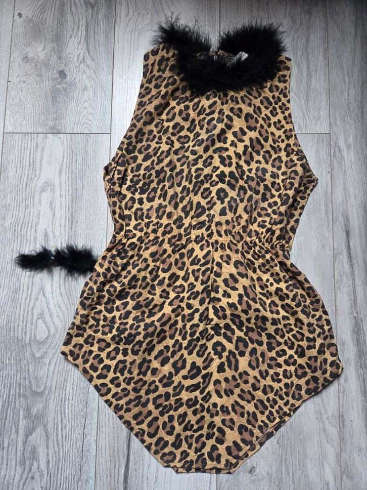 Luipaard Jurkje/Tuniek Maat 152, Kinderen en Baby's, Carnavalskleding en Verkleedspullen, Zo goed als nieuw, Meisje, 146 t/m 152