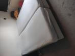 Dubbel of enkele boxspring, Huis en Inrichting, Gebruikt, Wit, Tweepersoons, Ophalen of Verzenden