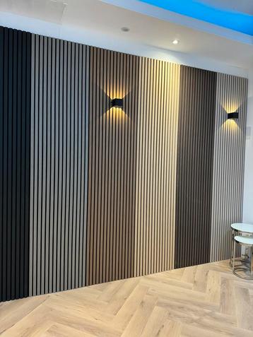 Akoestische wandpanelen 3 zijdig houtfineer akupanelen beschikbaar voor biedingen