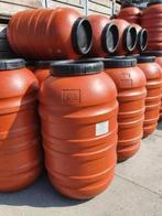 Te koop voer ton / regenton 220 liter! Draaideksel vat ton, Kunststof, Met kraantje, 150 liter of meer, Nieuw