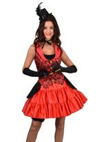 Moulin Rouge jurk kostuum. Zonder rok.met schootje achter, Kleding | Dames, Carnaval, Maat 42/44 (L), Ophalen of Verzenden, Zo goed als nieuw