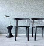 Set van 2 Italiaanse postmoderne leren side chairs,80s, Ophalen, Gebruikt, Twee, -