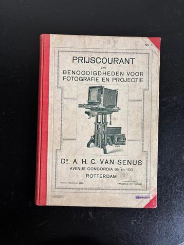 A.H.C. van Senus - Prijscourant benodigdheden fotografie  beschikbaar voor biedingen