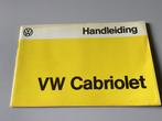 Handleiding VW Cabriolet Kever 1987, Ophalen of Verzenden