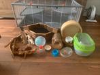 Hamsterkooi met toebehoren, Kooi, Gebruikt, Hamster, 75 tot 110 cm