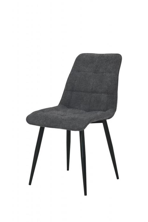 Eetkamerstoel Pepijn in antraciet bouclé/sheep stof, Huis en Inrichting, Stoelen, Nieuw, Vijf, Zes of meer stoelen, Metaal, Stof