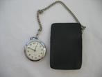 Ancre Zakhorloge- Ketting- Leren Opbergmapje *Vintage, Ophalen, Staal, Overige merken, Met ketting
