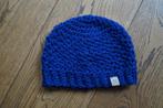 Donkerblauwe muts met een glittertje erin voor een meisje ~6, 134 t/m 140, Meisje, Handgemaakt, Nieuw